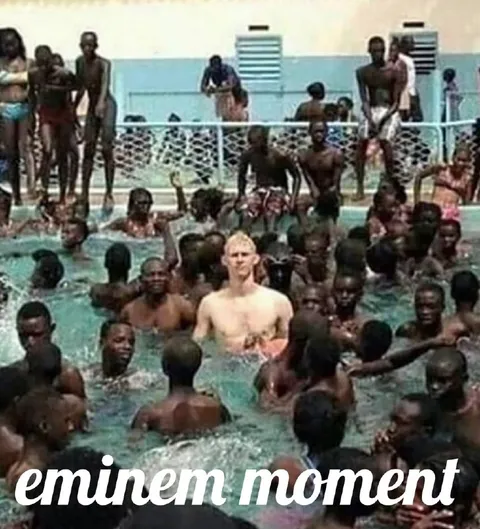 Eminem in a Crowded Pool