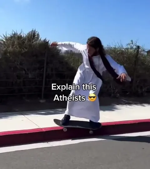 Jesus Skateboards Past Atheists