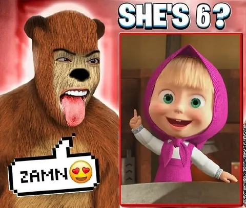 She’s 6? Masha Bear Reaction