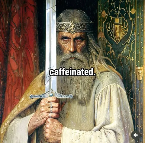 Caffeinated wizard with a sword