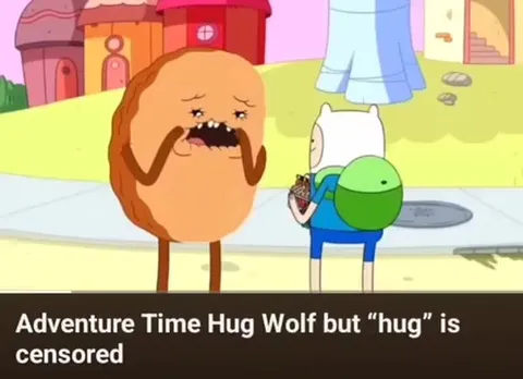 Adventure Time Hug Wolf Censored