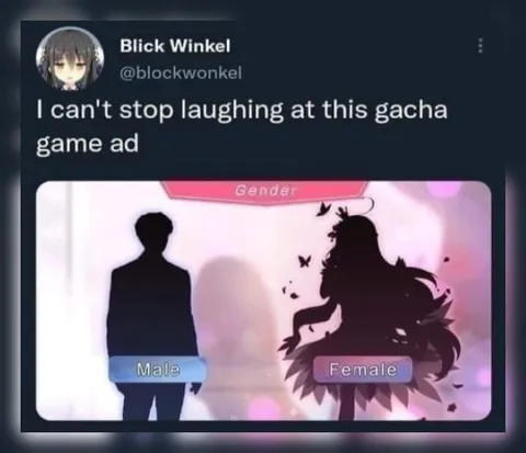 Funny Gacha Game Gender Ad