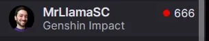 MrLlamaSC Playing Genshin Impact