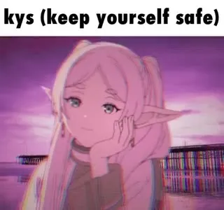 KYS Keep Yourself Safe Anime Girl