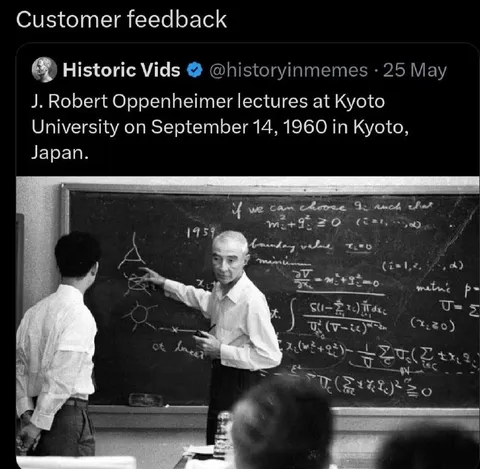 Customer Feedback Oppenheimer Lecture