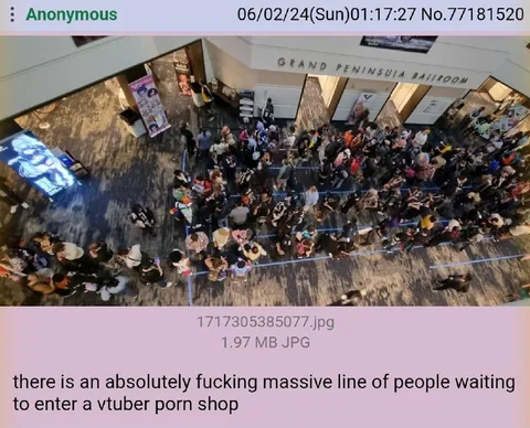 Massive Line for VTuber Porn Shop