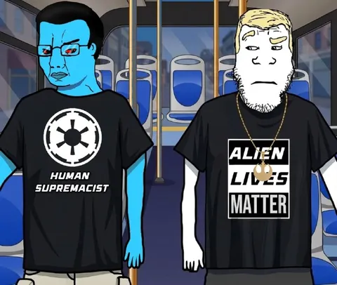 Human Supremacist Meets Alien Lives Matter