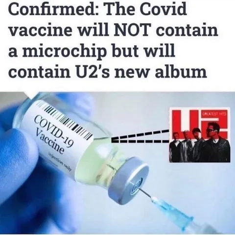 U2 Vaccine Microchip Joke