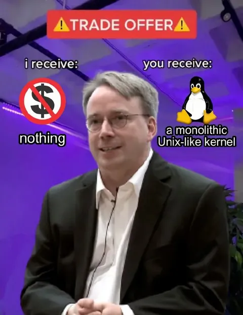 Trade Offer: Nothing for Linux Kernel