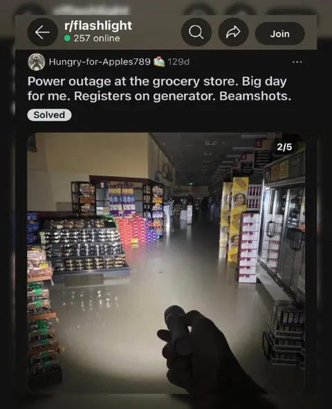 Flashlight Saves Grocery Store