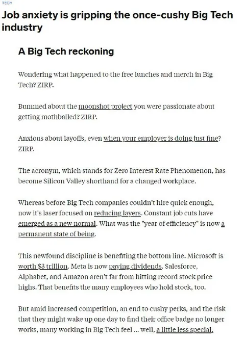 Big Tech Job Anxiety
