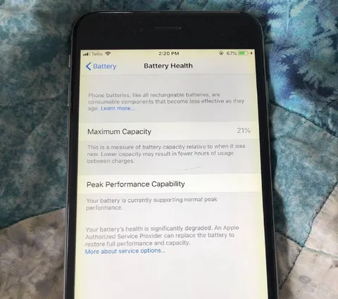 iPhone Battery at 21 Percent