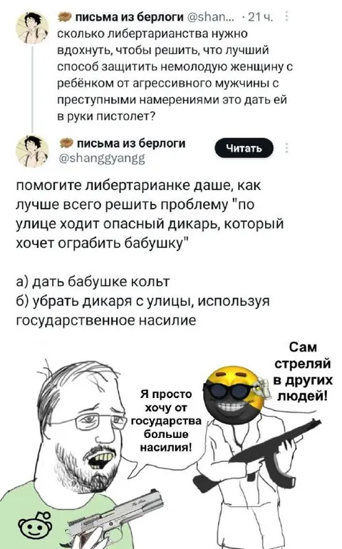 Либертарианка решает проблему насилия