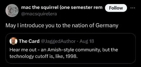 Amish Community With 1998 Technology