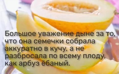Уважение дыне за семечки