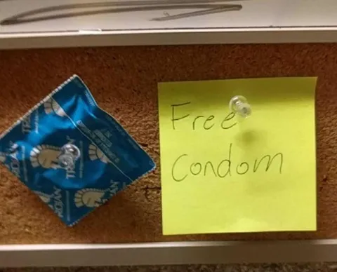 Free Condom Note