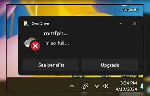 OneDrive Is So Full