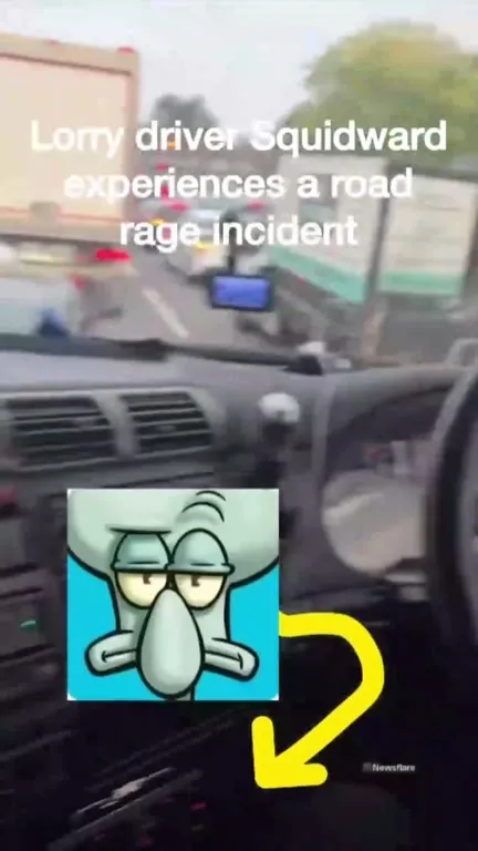 Lorry driver Squidward road rage