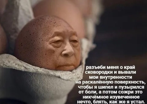 Яйцо больше не выдерживает