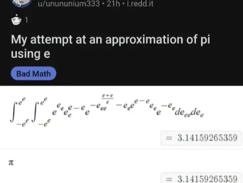 Approximating Pi Using E