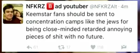 Keemstar Fans Concentration Camp Tweet