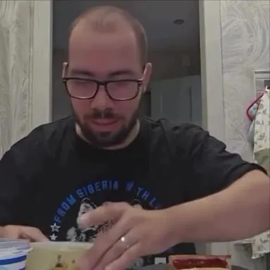 Man Explains Dinner at the Table