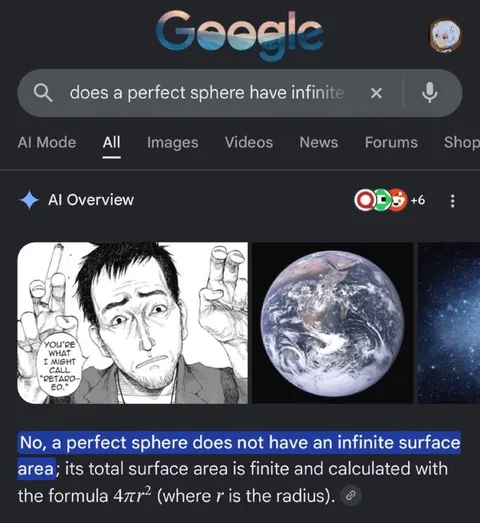 Perfect Sphere Surface Area Correction