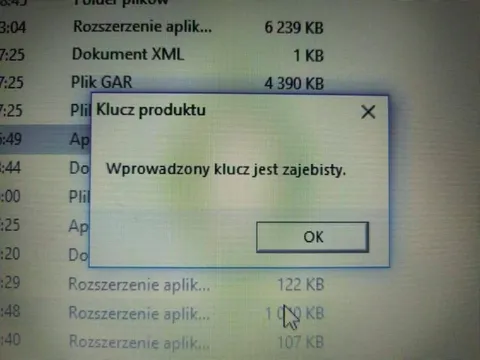 Zajebisty klucz produktu