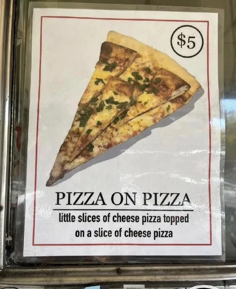 Pizza on Pizza Sign