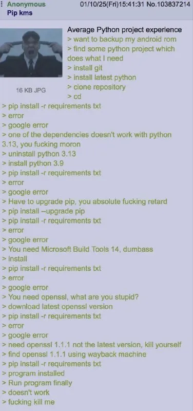 Average Python Project Experience