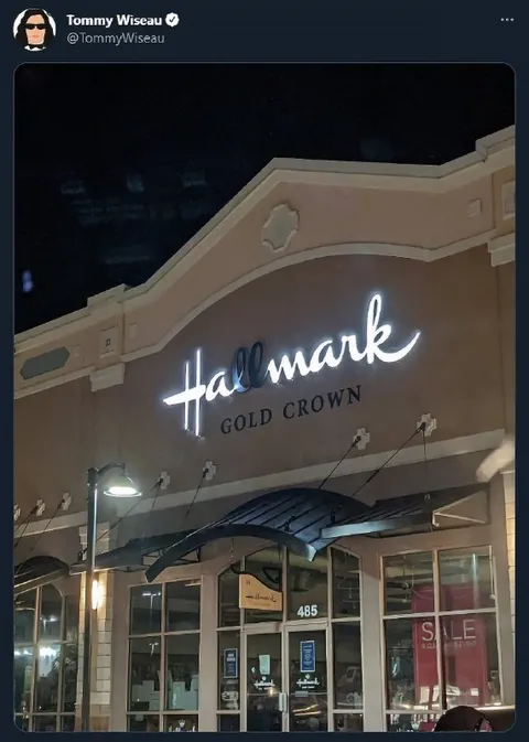 Hallmark Gold Crown at Night