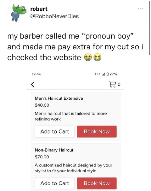 Pronoun Boy Haircut Pricing