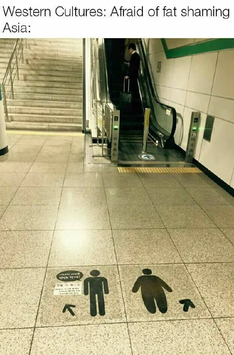 Asia Escalator Fat Shaming