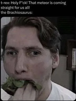 Patrick Bateman Eats a Leaf