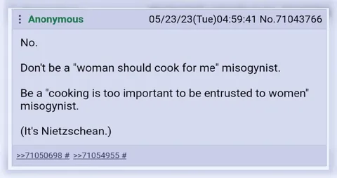 Cooking Is Too Important for Women