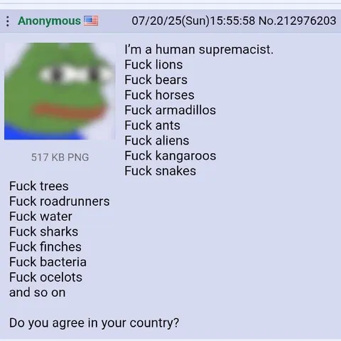 Human Supremacist Against Everything