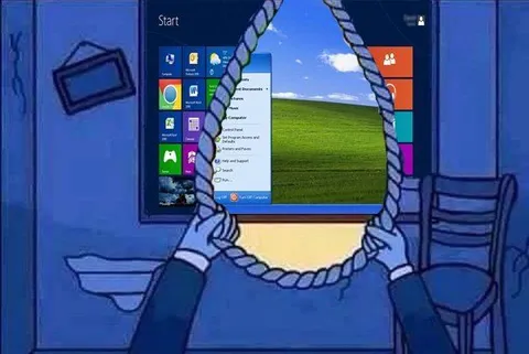 Windows XP Noose Reaction