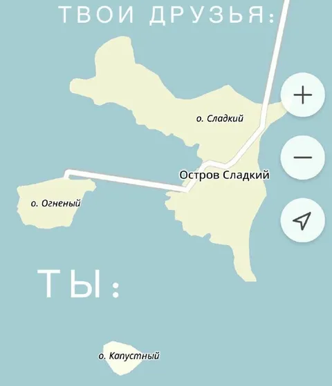 Друзья на острове Сладком
