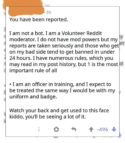 Volunteer Reddit Moderator Threat