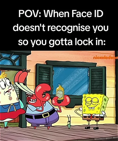 Face ID SpongeBob lock in