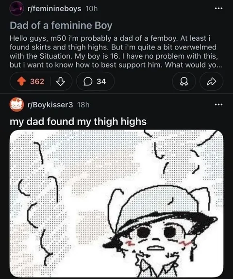 Dad Finds Thigh Highs