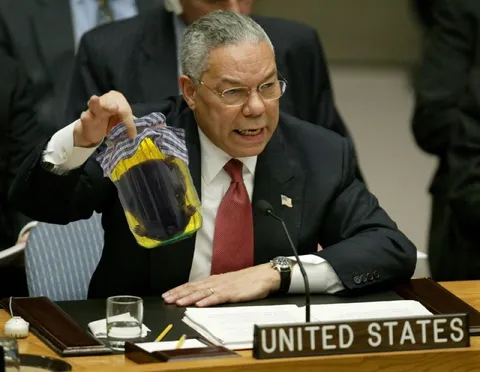 Colin Powell Holds the Vial