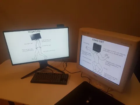 Virgin LCD vs Chad CRT