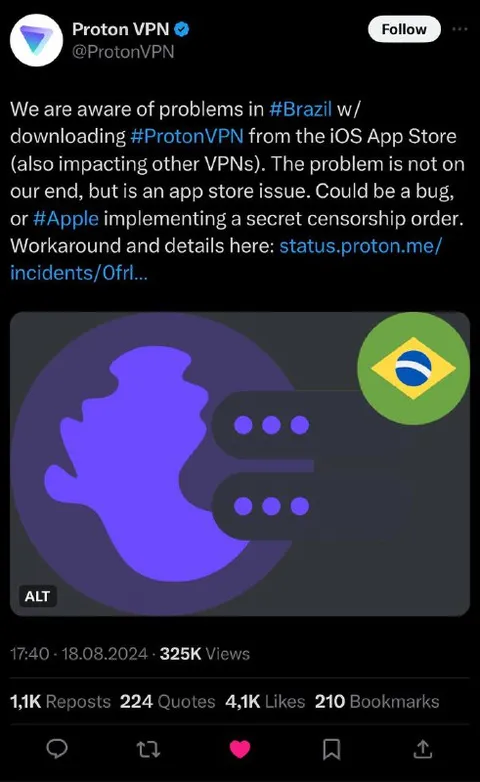 Proton VPN Blames Apple Censorship