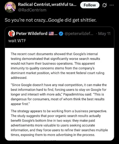 Google Search Results Got Worse