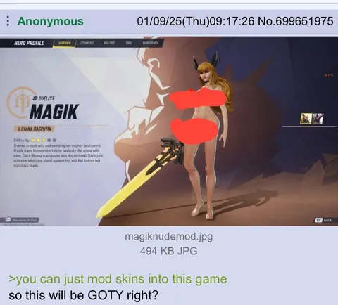 Magik Nude Mod Makes GOTY