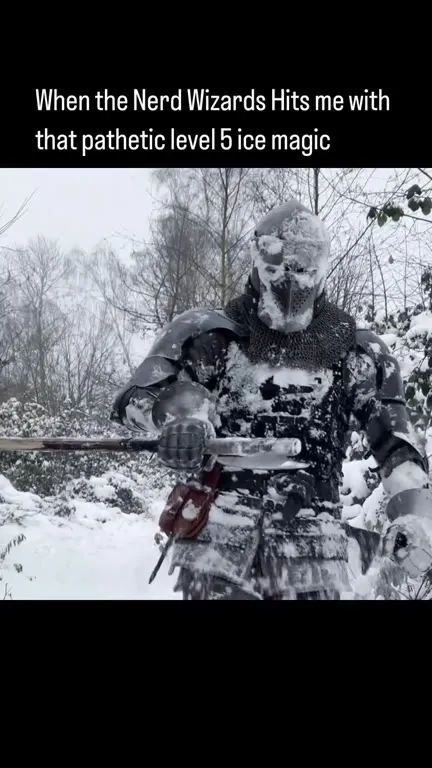 Knight Tanks a Weak Ice Spell