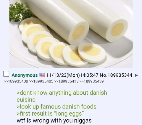 Long Eggs Danish Cuisine
