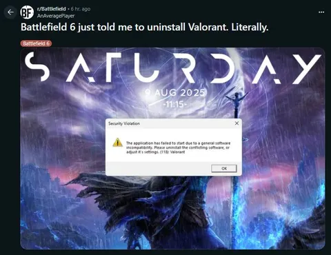 Battlefield 6 Uninstall Valorant