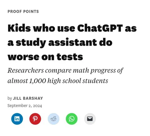 ChatGPT Study Assistant Test Results